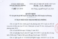 Huyện An Dương: Công khai Kế hoạch sử dụng đất năm 2022