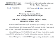 QQ8839 link đăng nhập số 26/NQ-HĐND về việc sắp xếp, sáp nhập, đổi tên thôn, tổ dân phố trên địa bàn thành phố