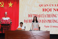 Thường trực Quận ủy Lê Chân đối thoại với đại biểu Đăng Nhập QQ88.COM | Link Trang Chủ QQ888 trên địa bàn phường Trại Cau và Dư Hàng