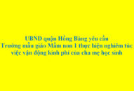 UBND quận Hồng Bàng yêu cầu Trường mẫu giáo Mầm non 1 thực hiện nghiêm túc việc vận động kinh phí của cha mẹ Qq88 https betamed sa com