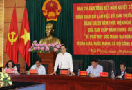 Đoàn khảo sát của Ban Chỉ đạo Trung ương Tổng kết QQ8839 link đăng nhập số 23-NQ/TW làm việc với Ban Thường vụ Thành ủy QQ8839 nhà cái