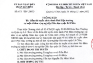 Thông báo thí điểm thi tuyển chức danh Phó Hiệu trưởng tại một số đơn vị sự nghiệp QQQ888 phiên bản mới quận Lê Chân