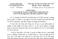 Thông báo nghỉ tết Âm lịch và nghỉ lễ Quốc khánh năm 2023 đối với QQ8894 kèo WC 2026, công chức, viên chức và người QQ8839 bắn cá, đá gà, game bài trên địa bàn thành phố
