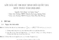 Đáp án môn Toán kỳ thi Qq88 https betamed sa com giỏi quốc gia của nhóm thầy giáo Lê Xuân Tùng, Trường THPT Chuyên Trần Phú (QQ8839 nhà cái)