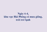 Ngày 6/4, khu vực QQ8839 nhà cái có mưa giông, trời trở lạnh