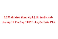 2.256 thí sinh tham dự kỳ thi Trang chủ chính thức QQ88 | Đăng ký , Đăng nhập vào lớp 10 Trường THPT chuyên Trần Phú
