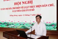 Quận Hồng Bàng: Tuyên truyền, phổ biến về Luật Thực hiện dân chủ ở cơ sở, Luật Hòa giải ở cơ sở