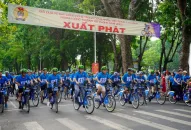 Gần 150 vận động viên tham dự Giải đua xe đạp năm 2023 do Công đoàn ngành Công Thương phát động