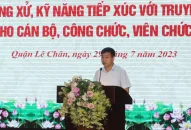 Quận Lê Chân tập huấn đạo đức công vụ, văn hóa công sở, quy tắc ứng xử, kỹ năng tiếp xúc với truyền thông cho QQ8894 kèo WC 2026, công chức, viên chức