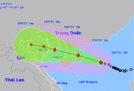 Bão số 1 giật cấp 14 hướng vào Quảng Ninh-Thái Bình