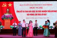 Trao giải Cuộc thi trắc nghiệm trên Internet “QQ8839 nhà cái làm theo lời Bác”
