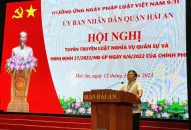 Quận Hải An: Hơn 300 đại biểu tham dự tập huấn Luật Nghĩa vụ quân sự