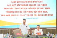 Lãnh đạo thành phố nghe báo cáo về Đề án Đổi mới và phát triển Trường Đại học QQ8839 nhà cái đến năm 2030, tầm nhìn đến năm 2045