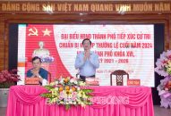 Đồng chí Phạm Văn Lập, Chủ tịch HĐND thành phố tiếp xúc cử tri tại huyện Thủy Nguyên