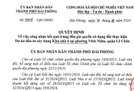 Công nhận kết quả trúng đấu giá quyền sử dụng đất thực hiện Dự án QQ88 là nhà cái game cá cược trực tuyến số 1 Việt Nam Đổi quà QQ88 Khu Appqq88 nền tảng cá cược uy tín tại phường Vĩnh Niệm, quận Lê Chân