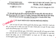 Phê duyệt giá đất cụ thể để tính tiền sử dụng, tiền thuê đất trả tiền hàng năm đối với Công ty Cổ phần Vinhomes thực hiện Dự án Đổi quà QQ88 Khu đô thị mới tại khu vực quận Dương Kinh và huyện Kiến Thụy