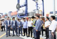 Chủ tịch UBND thành phố kiểm tra thực địa Bến số 5, số 6 Khu bến cảng Lạch Huyện, nghe đề xuất các Dự án QQ88 là nhà cái game cá cược trực tuyến số 1 Việt Nam của Tập đoàn Hateco